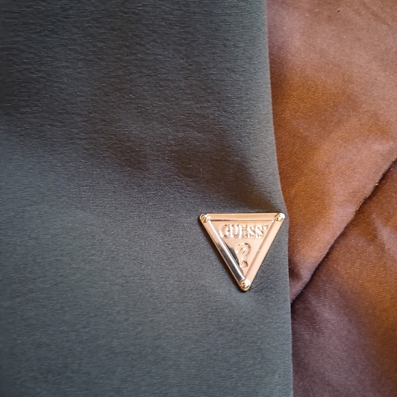 GUESS Designer Crossbody Zipper Dark Green Women's Jacket Size Small. - Picture 5 of 9